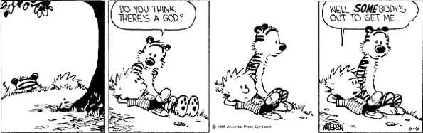 calvin and hobbes god