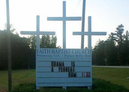 faith baptist church sign