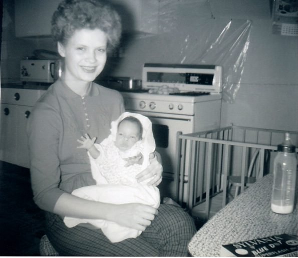 bruce and mom 1957