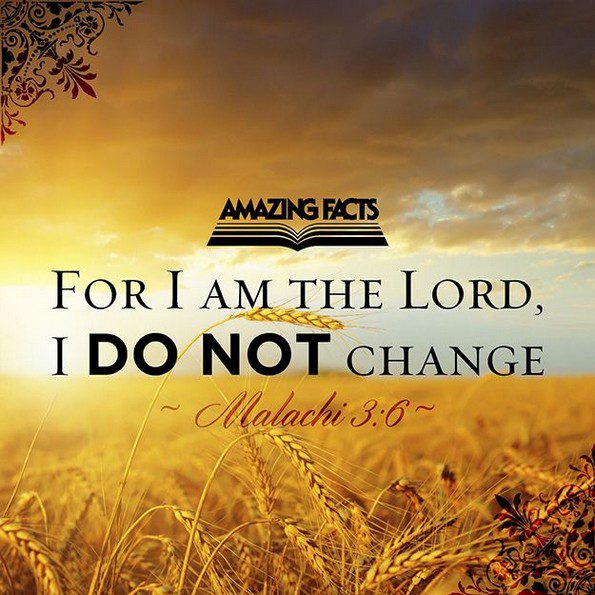 god does not change