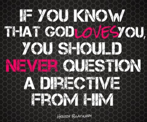 never question god