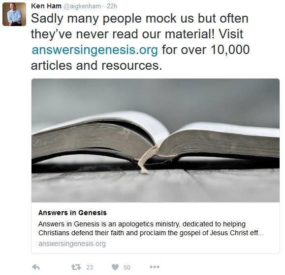 ken ham tweet