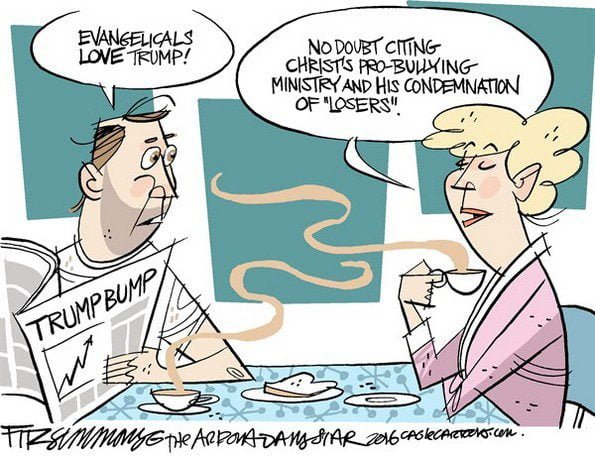 Image result for cartoons on evangelicals