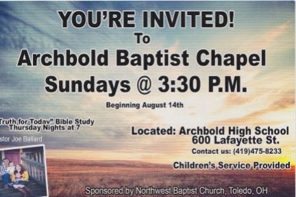 archbold baptist chapel