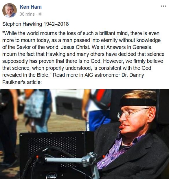 stephen hawking is in hell