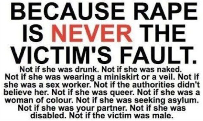 rape is never the victims fault