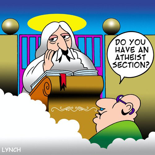 atheist section in heaven