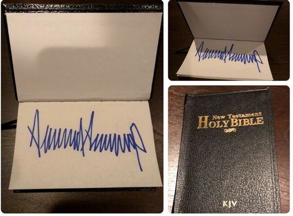 Bible signed by President Donald Trump