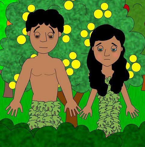 adam and eve wearing fig leaves