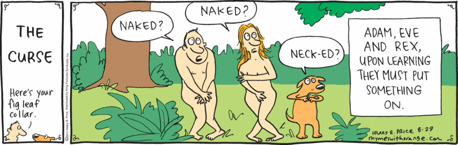 Eve Naked in Garden of Eden With Giant Leaf – My Wife's Boobs