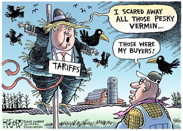 Image result for trump tariff farmer cartoon