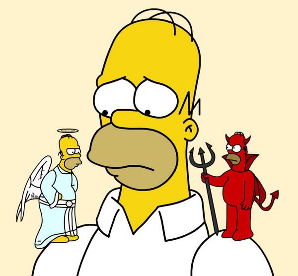 homer simpson devil god