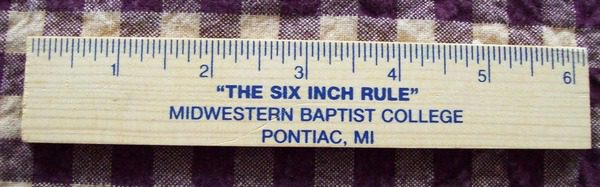 six inch rule midwestern baptist college 1970s