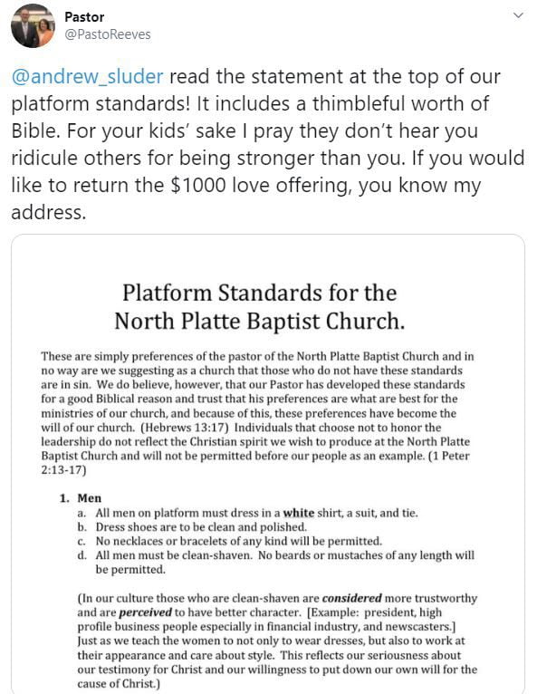 platform standard north platte baptist church