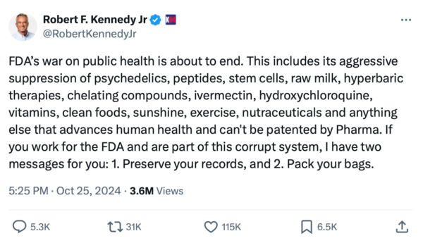 RFK Jr war on FDA