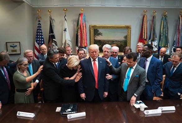 evangelicals pray for trump