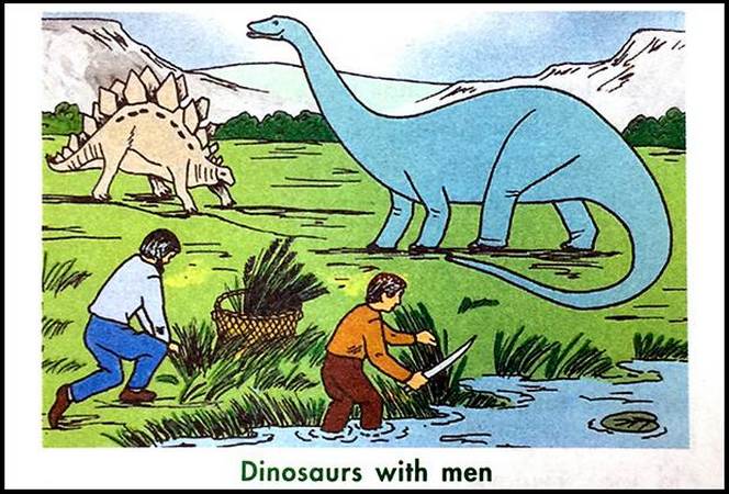 dinosaurs with humans
