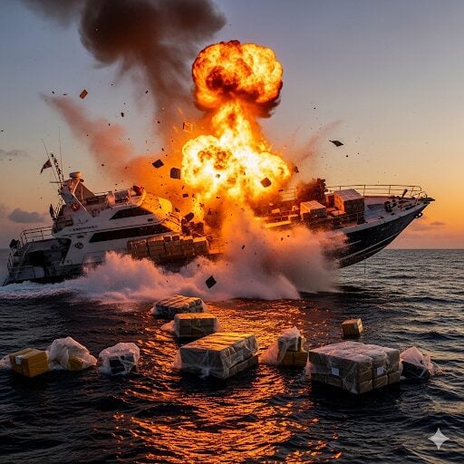 boat on fire